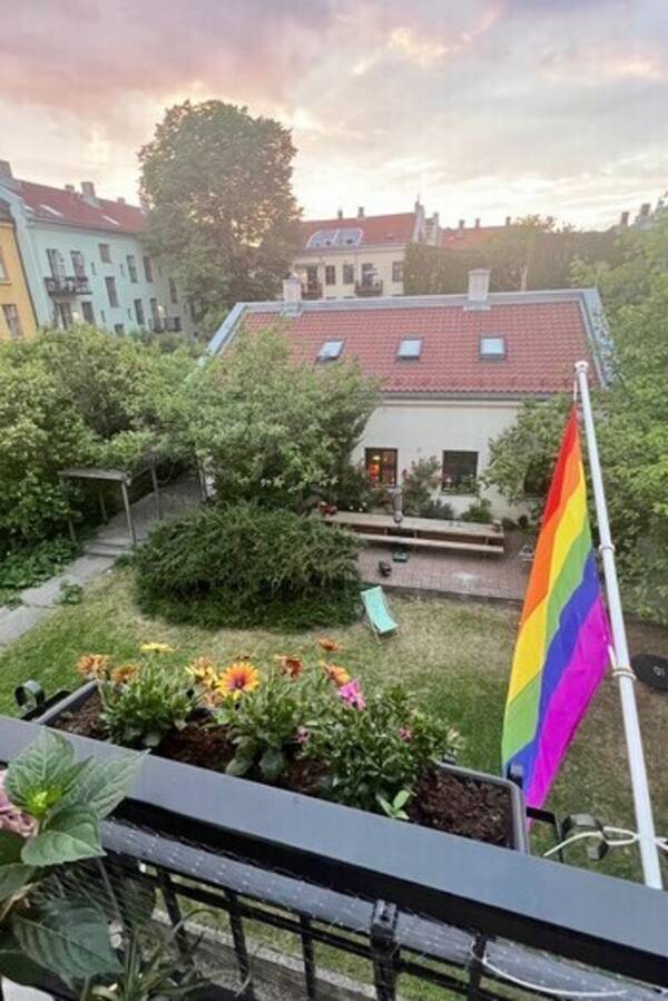 Annet - Bakgård med stor plass og mye grønt